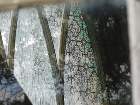 [Picture of church window from inside B]